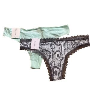 Bundle of 2 Calvin Klein Thongs, S